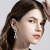24Pcs 303 Stainless Steel Textured Hoop Earrings for Women EJEW-SC0001-78-5