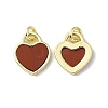 Natural Mixed Stone Heart Charms G-G977-05-4