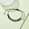 Natural Garnet Chip Braided Bead Bracelets BJEW-JB09608-05-3