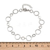 304 Stainless Steel Link Chain Bracelets for Women BJEW-P373-03A-P-4