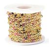 Brass & Natural Tourmaline Handmade Beaded Chain CHC-D029-15G-10-3