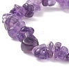Natural Gemstone Chips Stretch Bracelet with Alloy Lotus Charms for Men Women BJEW-JB08624-6