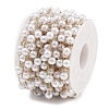 Handmade Round ABS Imitation Pearl Beaded Chains CHS-P019-09D-G-3