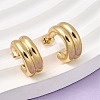 Two-layer C-Shaped 201 Stainless Steel Stud Earrings X-EJEW-Z151-11G-02-1