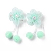 Flower Cloth Metallic Alligator Hair Clips LS-PHAR-D013-01E-2