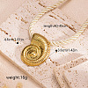 Ocean 304 Stainless Steel Pendant Twisted Acrylic Fiber Cord Necklaces for Women WG0C7DD-01-1
