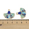 Rack Plating Alloy Enamel Pendants FIND-I038-07E-3