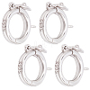 4Pcs 925 Sterling Silver Twister Clasps STER-BBC0009-18-1