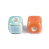 Handmade Porcelain Electroplated Beads PORC-R003-05-2