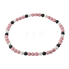 1Pc Polymer Clay Rhinestone Round Beaded Stretch Necklaces NJEW-SP0001-14J-1
