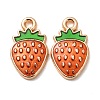 Light Gold Plated Alloy Enamel Pendants ENAM-R136-20B-1-1