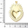 Brass Cubic Zirconia & Enamel Pendants KK-L253-24G-03-3