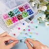 300Pcs 10 Colors Baking Painted Crackle Glass Bead Strands CCG-SZ0001-06-7