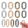 12Pcs 4 Colors Alloy Spring Gate Rings FIND-NB0006-21-1