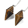 Natural Tiger Eye Pointed Dowsing Pendulums G-K338-13P-08-2