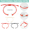 36Pcs 3 Colors Braided Waxed Polyester Cord AJEW-SC0003-73-2