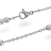 304 Stainless Steel Cable Chain Necklaces NJEW-M183-06P-3