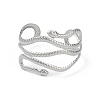 Snake Alloy Cuff Torque Bangles for Women BJEW-K260-01P-2