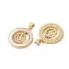 Brass Micro Pave Cubic Zirconia Pendants KK-U070-02E-G-2