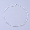 Natural White Topaz Beaded Necklaces NJEW-K114-B-A09-1