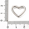 304 Stainless Steel Heart Linking Rings STAS-I321-73P-3