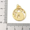 Brass Micro Pave Cubic Zirconia Pendants KK-B124-07G-3