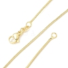 1mm Rack Plating Brass Square Snake Chain Necklaces for Women Men MAK-L044-18G-4