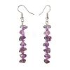 7Pcs 7 Style Natural & Synthetic Mixed Gemstone Chip Beaded Dangle Earrings with Glass EJEW-JE04840-4