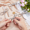 4Pcs Bowknot Rhinestone Alligator Hair Clips PHAR-HS0001-04-3