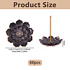 60Pcs Alloy Lotus Incense Burner Holder AJEW-DC0003-91A-2