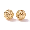 Brass Hollow Round Beads KK-P226-15CG-2