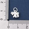 925 Sterling Silver Bowknot Charms with Jump Rings STER-M021-01S-03-3