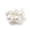 Glass Pearl Pendants PALLOY-JF01542-02-3