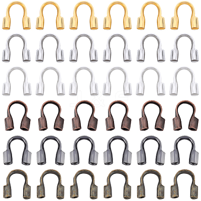 1200Pcs 6 Colors Brass Wire Guardian and Protectors KK-SP0002-01-1