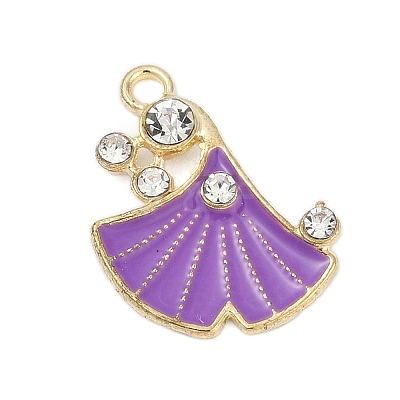 Alloy Enamel Pendants with Rhinestone FIND-Z070-07G-05-1