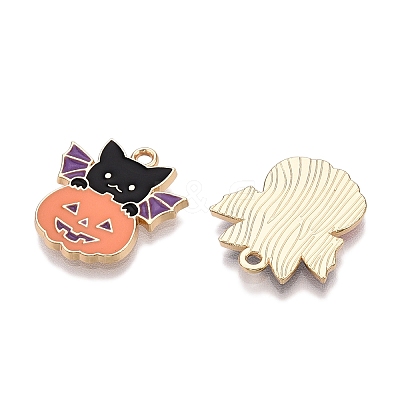 Halloween Theme Rack Plating Alloy Enamel Pendants ENAM-N056-362-1
