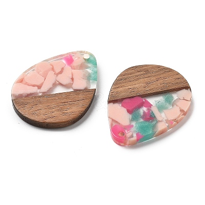 Resin and Walnut Pendants FIND-R051-04G-1