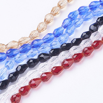 Glass Beads Strands GLAA-R024-6x4mm-M-1
