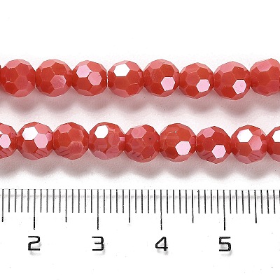 Electroplate Opaque Glass Beads Strands EGLA-A035-P6mm-A03-1