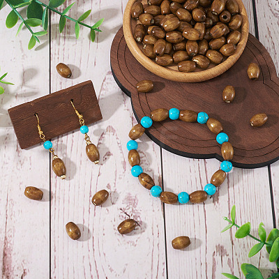 Spray Painted Natural Maple Wood Beads X-CD-TAC0003-01B-1