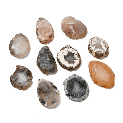 Natural Druzy Agate Cabochons G-NH0001-09-1