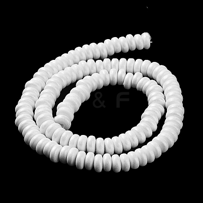Spray Painted Handmade Polymer Clay Beads Strands CLAY-F004-B08-1