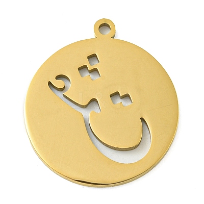 304 Stainless Steel Pendants STAS-S142-07G-1