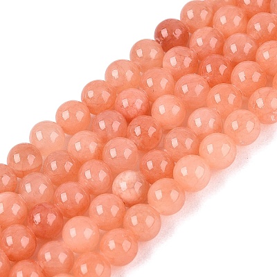 Natural Dyed Yellow Jade Gemstone Bead Strands X-G-R271-4mm-Y31-1