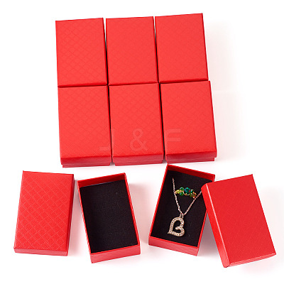 Rectangle Cardboard Paper Jewelry Box CON-TAC0015-01D-1