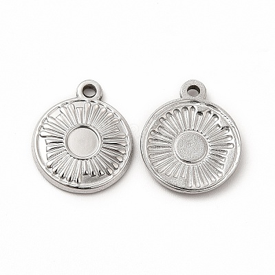 Non-Tarnish 304 Stainless Steel Pendant Cabochon Settings STAS-F290-18P-1