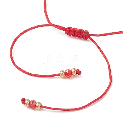 Glass & Seed Beads Braided Bead Bracelets BJEW-MZ00283-02-1