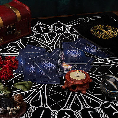 1Pc Lint Square Tarot Tablecloth AJEW-CN0002-18-1
