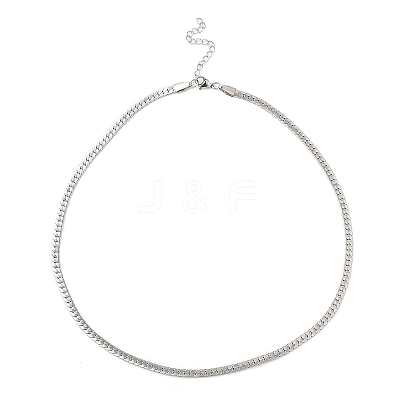Non-Tarnish 304 Stainless Steel Cuban Link Chain Necklace NJEW-K249-01B-P-1