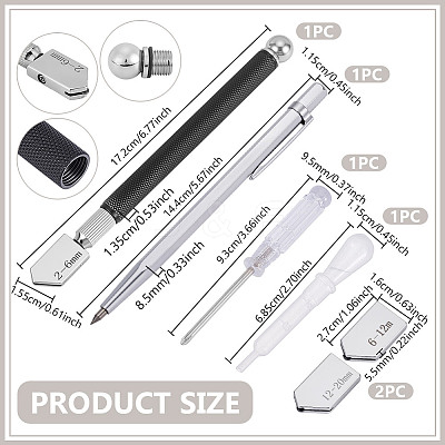 Alloy Glass Cutter Tool Sets TOOL-WH0125-114-1